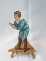 1900&#39;s Lion Coffee No 8 The Photographer Boy Victorian Paper Doll Trade Card - £23.70 GBP