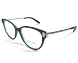 Tiffany &amp; Co. Gafas Monturas TF 2193 8055 Negro Azul Plata Ojo de Gato 5... - $149.23