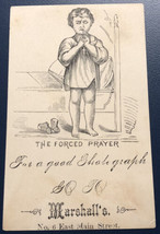 Marshall’s The Forced Prayer Victorian Trade Card VTC 8 - £7.10 GBP