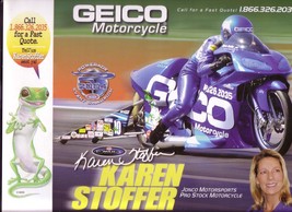 KAREN STOFFER NHRA HERO CARD PRO STOCK MOTORCYCLE VF - £14.55 GBP