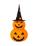 3Ft Halloween Collapsible Decorations, Pre-Lit Light Up 50 Led With Star... - £49.77 GBP