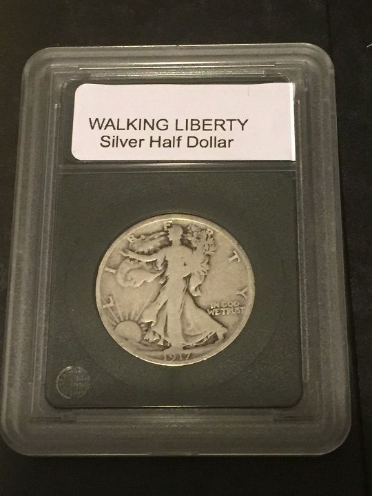 1917-S 50C Walking Liberty Half Dollar  20150013 - £22.15 GBP
