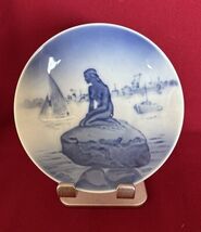 Vtg Royal Copenhagen Little Mermaid 4.5”  Plate Denmark Lanoflinie - $184.63 MXN