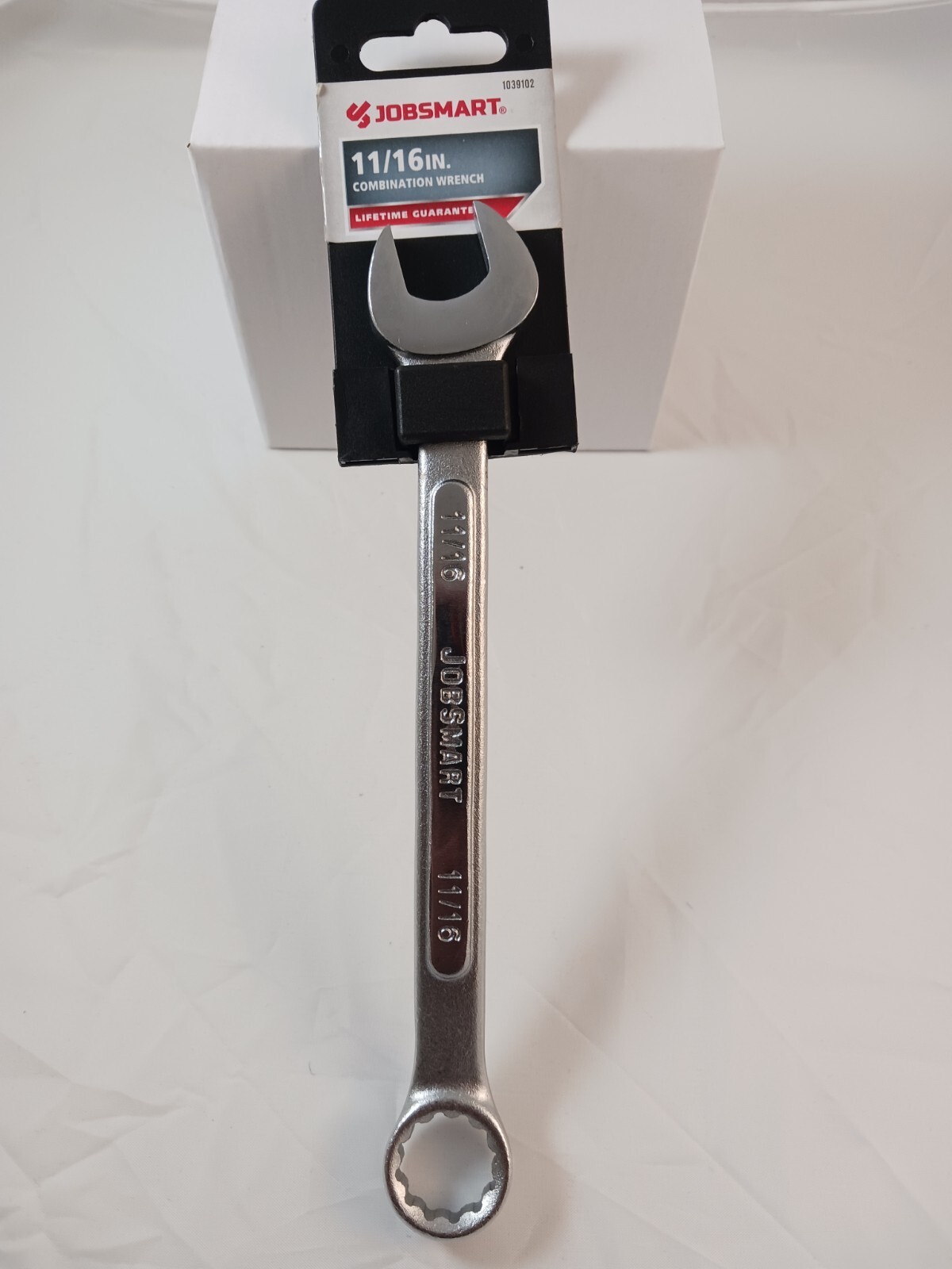 JobSmart Combination Wrench, Chrome Plated Steel, 11/16&quot;, New - $7.25
