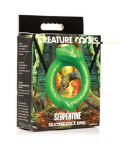 Creature Cocks Serpentine Silicone Cock Ring - Green - £12.33 GBP