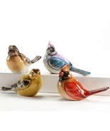 Bird Figurines Set of 4 Cardinal, Blue Jay, Yellow Bird, Home Garden Decor - £38.93 GBP