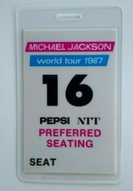 Michael Jackson Preferred Seat #16 Backstage Pass Original Bad 1987 Concert Tour - £36.83 GBP