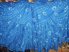 Turquoise Blue 25Yard Tribal Gypsy Jaipur Authentic Gypsy ATS Skirt - £80.41 GBP