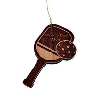 Worlds Best Mom Pickleball - Cedar Ornament - £15.36 GBP