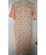 TC Fashion Light Orange print Nightgown Size Medium Cotton Blend Light W... - $290.65 MXN