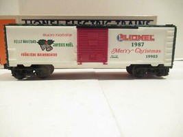 LIONEL CHRISTMAS 19903 - 1987 CHRISTMAS BOXCAR - BOXED- LN - 0/027- HB1S - £34.70 GBP