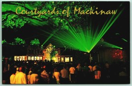 Courtyards of Mackinaw Laser Light Show Mackinac MI UNP Chrome Postcard F14 - £12.39 GBP