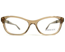Versace Eyeglasses Frames MOD. 3212-B 617 Clear Brown Gold Crystals 52-16-140 - £95.41 GBP
