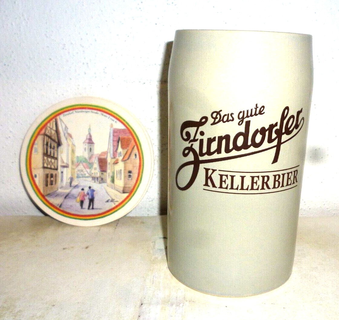 Primary image for Zirndorf Furth Das Gute Zirndorfer Kellerbier German Beer Stein & Coasters