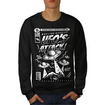 Wellcoda Mars Being Attack Mens Sweatshirt, Invasion Casual Pullover Jumper - £23.76 GBP+