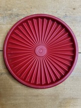 Tupperware Round Servalier RED LID ONLY 6.5&quot; Part #808-36 Replacement OB... - $16.62
