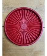 Tupperware Round Servalier RED LID ONLY 6.5&quot; Part #808-36 Replacement OB... - $16.62