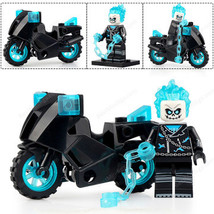 New Ghost Rider Danny Ketch (Blue Bike) Custom Minifigures Building Block Toys G - $15.97