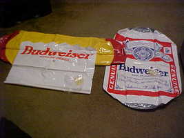 Inflatable Budweiser Can and Hot Dog Blow Up Display Newer Used Comes Di... - $59.99