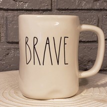 Rae Dunn &quot;BRAVE&quot; Ivory Colored Ceramic Coffee Mug Artisan Collection 20 oz. - £10.09 GBP