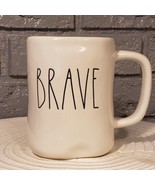 Rae Dunn &quot;BRAVE&quot; Ivory Colored Ceramic Coffee Mug Artisan Collection 20 oz. - £10.11 GBP