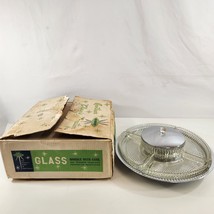 Everedy Crystal Ball 8880 Lazy Susan Serving Tray Glass Chrome w/ Box MC... - $38.69