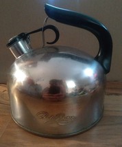 Vintage Paul Revere Ware 1801 Whistling Tea Kettle Pot Copper Bottom 98-C Korea - £22.57 GBP