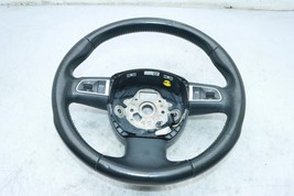 08-12 Audi A5 3 Spoke Black Leather Steering Wheel w/ Shift Paddles Y9632 - £110.16 GBP