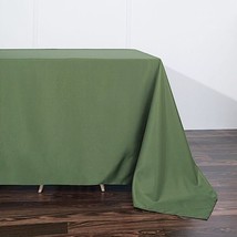 Moss Green Polyester 90X132&quot;&quot; Rectangle Tablecloths Wedding Supplies Linens Gift - £18.83 GBP