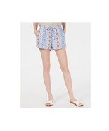 BeBop Women L Baby Blue Blush Printed Drawstring Waist Shorts NWT CK70 - $26.88 CAD