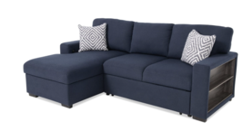 Bob&#39;s Discount Furniture Playday Navy 93&#39;&#39; 2 Piece Right Arm Facing Pop-... - $659.00