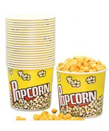 Greaseproof Popcorn Boxes, 85 Oz. Popcorn Buckets (22 Pack), Vintage Style - $41.97