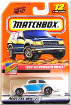 Matchbox - 1962 Volkswagen Beetle: To The Beach Series #12/100 (2000) *White* - £3.13 GBP