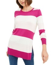 MSRP $20 Maison Jules Striped Sweater Pink Size Medium - $10.68