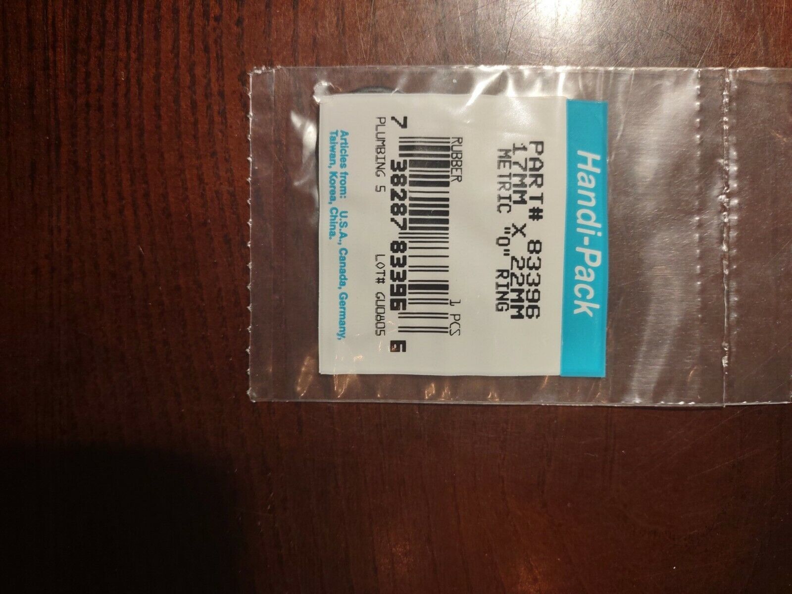 17mm x 22mm x 2.5mm Rubber O-Rings - $4.83