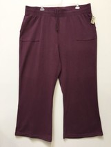 George  Plus Women&#39;s Open Leg Pants Maroon 4X NWT - $18.82