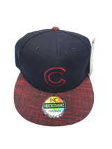 NWT Chicago Sports Snapback Baseball Hat by HeadCoverz Black &amp; Red Tweed Bill - £18.10 GBP