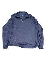 Tommy Bahama Men&#39;s Blue Quarter 1/4 Zip Pullover Shirt  Sweater Size Medium - $28.04