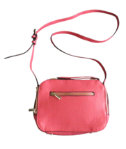 A New Day Coral Pebbled Faux Leather Small Crossbody Zip Close Purse - $14.99