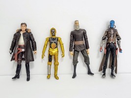 Lot 4 Star Wars 3.75&quot; Action Figure Tcw Clone Han Solo Cad Bane Count Dooku C3PO - £21.29 GBP