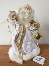 Vtg BB Designs Handcrafted Christmas Holiday Santa Saint Nick White Figu... - £99.79 GBP