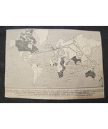 1 Cartina Impero Inglese blocco dei prezzi Ritaglio Corriere della Sera ... - $241.38 MXN