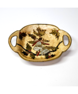 Vintage Handmade Solid Brass BELLS &amp; HOLLY Decorative Tray~~Brass Exchan... - £12.23 GBP