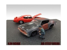 Mechanic Lucas Figure For 1:24 Diecast Model Cars by American Diorama - $26.56