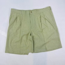 T Harris London Mens Shorts Size 40 (39&quot;) Light Brown Pleated Front - $18.99