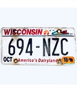 2018 United States Wisconsin Dairyland Passenger License Plate 694-NZC - $16.27 CAD