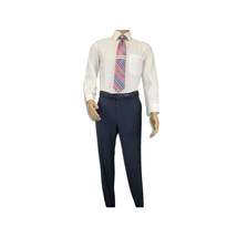 Men Suit BERLUSCONI Turkey 100% Soft Italian Wool Super 180's #Ber27 Navy Blue image 6