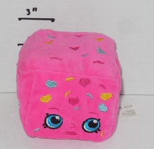 2013 Moose Shopkins Cuddle Cubes D&#39;Lish Pink Donut 3&#39; Plush Toy - £7.78 GBP