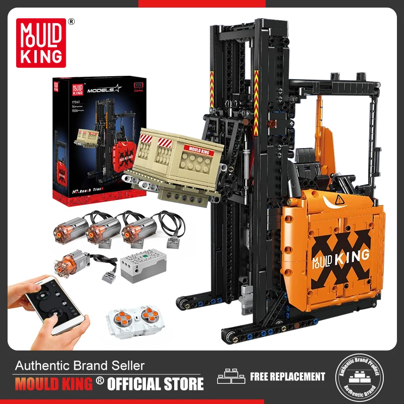 MOULD KING 17040 Technical Reach Truck Building Blocks RC Forklift Vehic - £117.03 GBP