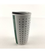 Starbucks Coffee Cup 2016 Ceramic Tumbler Mug 12 fl oz Word Search Puzzl... - £31.20 GBP